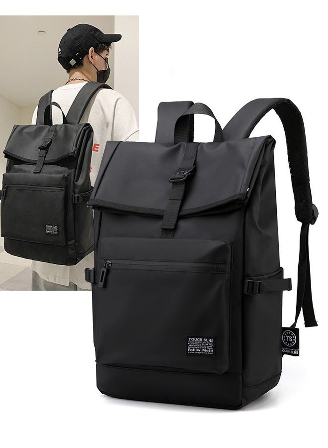 VUCATIN Laptop Backpack Business Backpak for Men Light-weight Stylish College Backpack Water-resistant Durable Travel Daily Use Leisure Bag (Black)  - Image 1