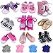 Ecore Fun 18 Inch Girl Doll Accessories Includes 9 Pairs of Shoes and 4 Pairs of Random Color Socks Fit for 18 Inch Girl Doll  Sandals Casual and Canvas Shoes  Roller Skates ect - Image 4