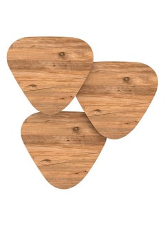 woodx A set of three tables made from pine wood, including a round table with a wooden surface. This set is perfect for adding a touch of elegance to your living room or home office.  - Image 3