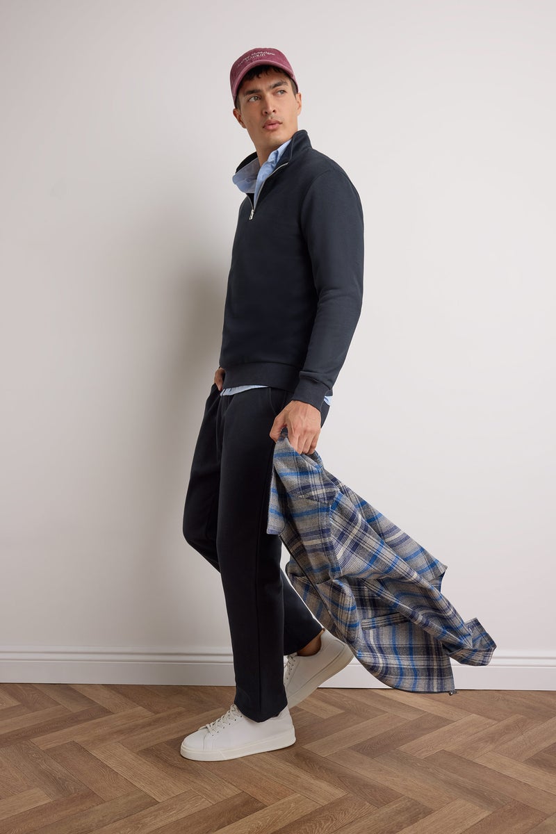 DeFacto Blue Man Regular Fit Thick Sweatshirt Fabric Regular Hem Sweatpants Casual - Image 2