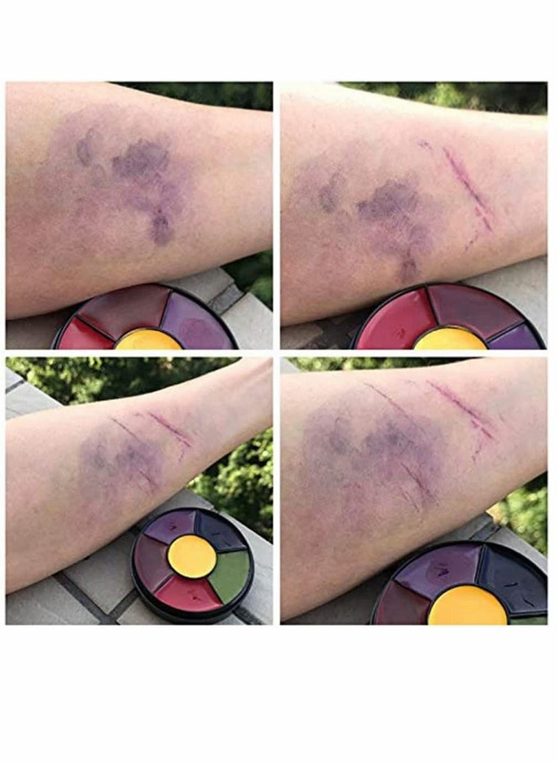 Y&D 6 Color Bruise Wheel Special Effects SFX Zombie Makeup Kit Professional Non Toxic Face Body Paint Oil Sfx Set with Sponge  - Image 3