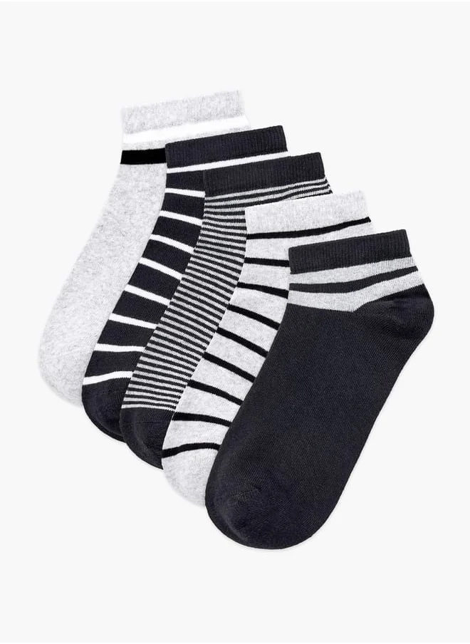 ال بي ال من شو اكسبرس Men Assorted Ankle Length Socks - Set of 5