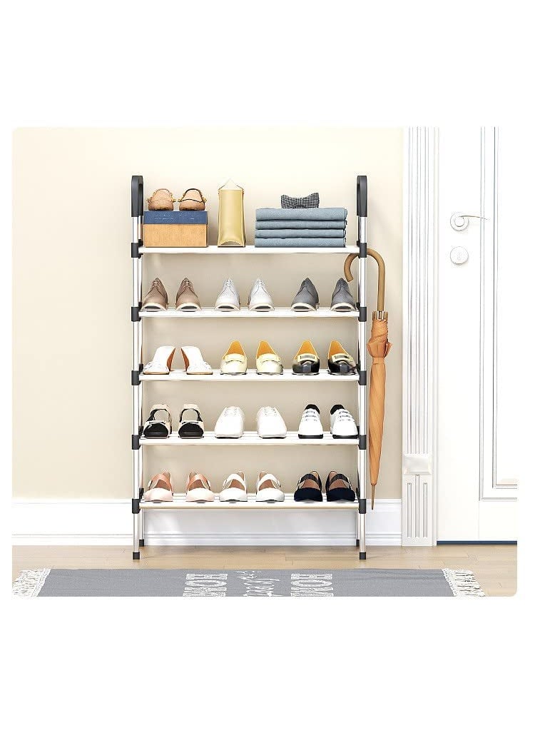 TONSYL TONSYL Shoe Rack for Entryway 5Tier Shoe Organizer Free Standing Extra Large Capacity Space Saving Fits Boots high Heels Slippers Heavy Duty Metal Shoe Shelf Household Stand  - Image 2
