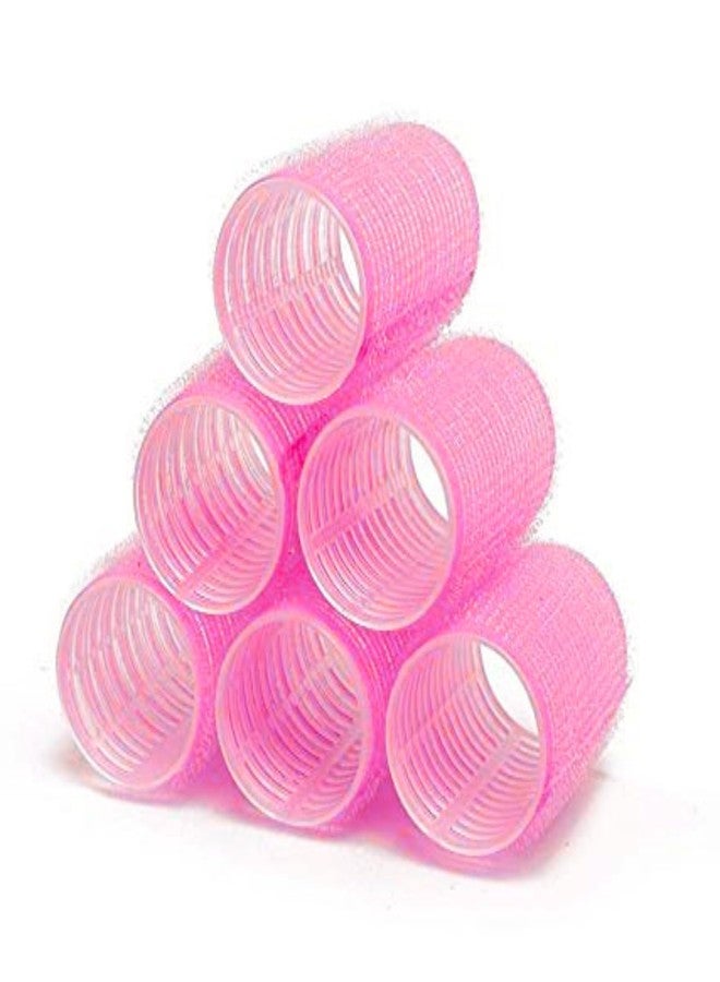 Scarlet Line Professional Velcro Hair Curling Rollers - Hairdressing Self Grip Plastic Curlers for Home n Salon - Image 1