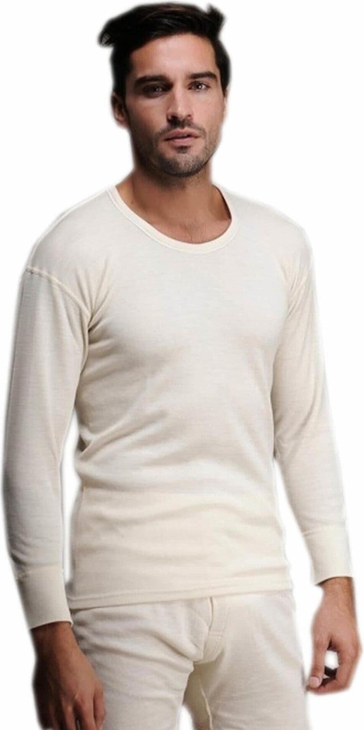 Hasyün Men's Wool Long Sleeve Undershirt Long Underwear Set 102 - 101 - 1 Set  - Image 2