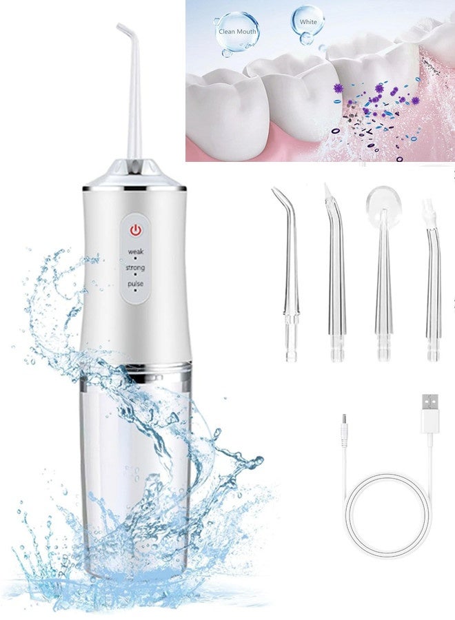 فيب هوم مزيل أسنان كهربائي لاسلكي بـ 3 وضعيات و4 نفثات، مزيل أسنان بالضغط المائي، تنظيف وتنظيف الأسنان، فرشاة مائية للفم. - Image 1