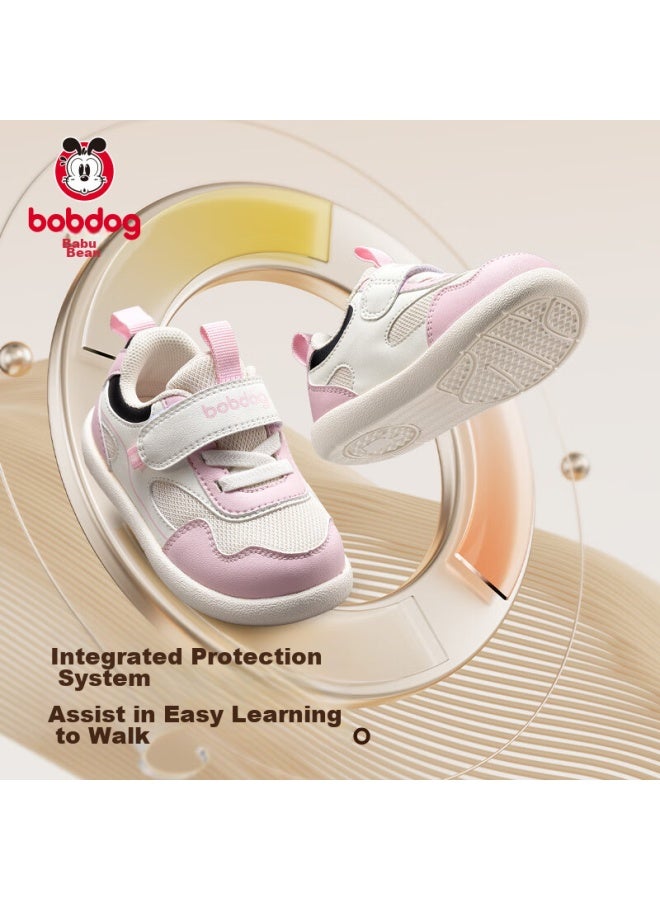 Babu Bean Babbudou Baby Walking Shoes Spring Style, Soft Sole, Non-slip, Breathable Mesh, Functional Shoes For Boys And Girls, Shell Pink, Size 26 - Image 2