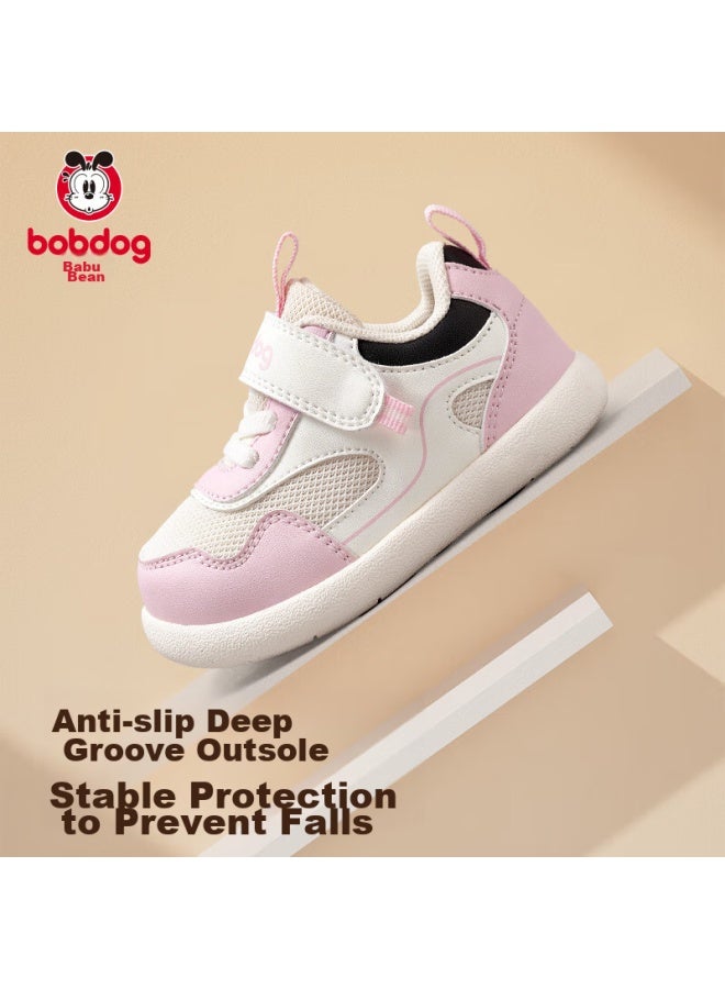Babu Bean Babbudou Baby Walking Shoes Spring Style, Soft Sole, Non-slip, Breathable Mesh, Functional Shoes For Boys And Girls, Shell Pink, Size 26 - Image 5