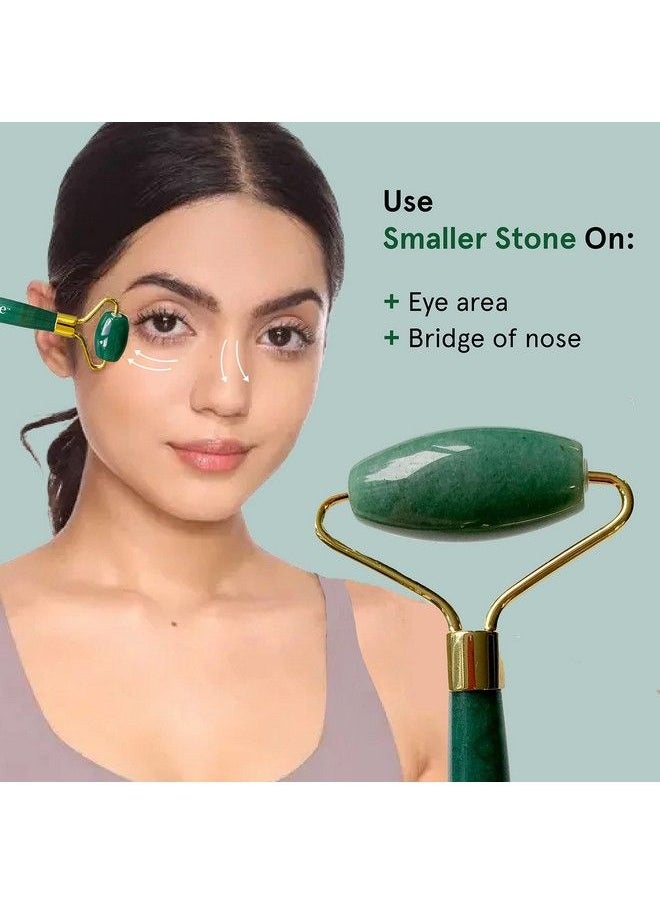 Be Bodywise - Jade Roller; 100% Natural Jade Face Roller; Tightens Skin Reduces Wrinkles & Improves Blood Circulation; Best For Serum Application; Double Sided For Toning & Firming Face - Image 1