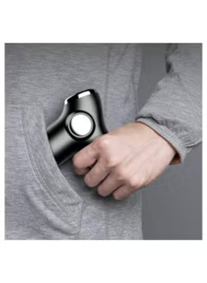 باس تيك جهاز مساج العضلات بأربعة رؤوس مختلفة وعدة سرعات لتناسب جميع أجزاء الجسم باللون الأسود - Image 5