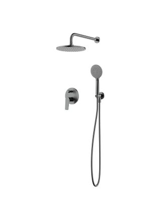Milano Plus Brown 2 Way Concealed Bath Mixer Overhead & Hand Shower - Matt Grey Wall-Mounted Rainfall & Handheld Shower Brass Shower Faucet Bathroom Concealed Shower System - (40X22.9) Cm - pzsku/ZCAADF0793A6150D9D19EZ/45/1749132989/16812bca-6133-451c-8a1a-5f2c7ef54c7e