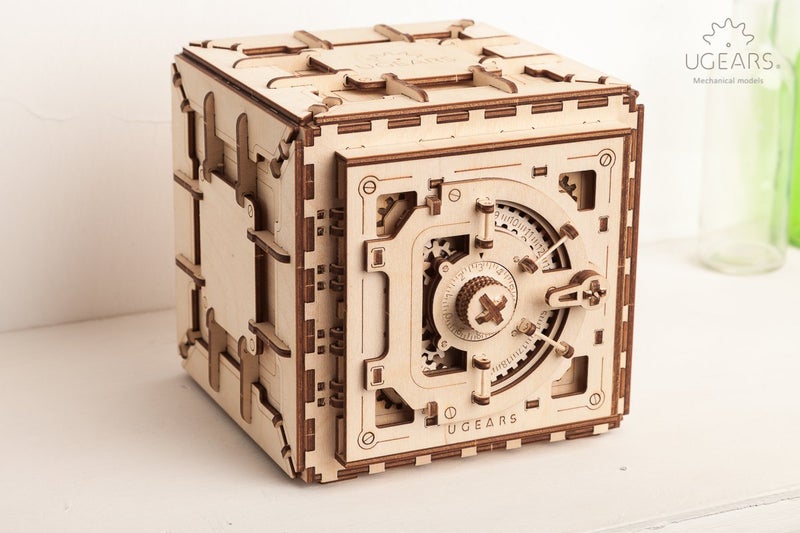 UGEARS Model Safe Kit | 3D Wooden Puzzle | DIY Mechanical Safe - Image 5