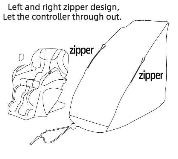 TONINT Massage Chair Cover XL Protector,Full Body Zero Gravity Chair Covers, Cover for Massage Chair,Shiatsu Massage Recliner Chair dustproof Cover,Covers for pet,cat and Dog Scratch Proof - Image 4