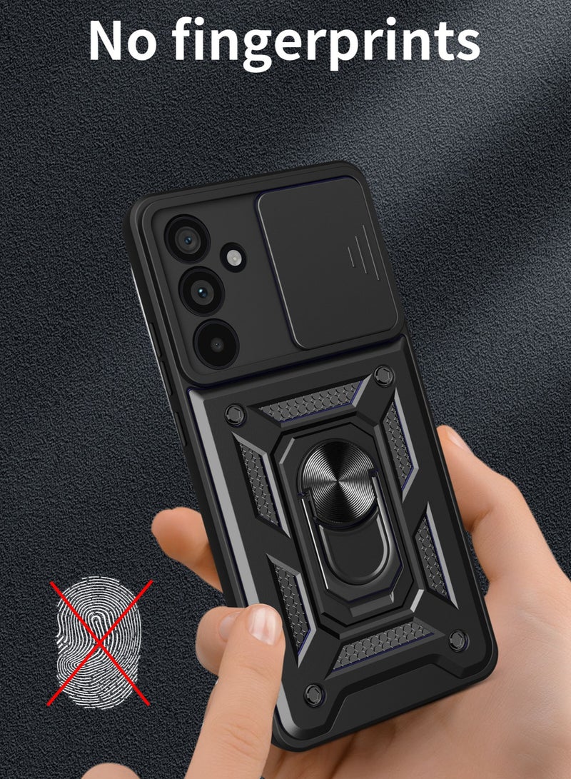 general Compatible Samsung M55 Case with Sliding Camera Cover Heavy Duty Military Grade Shock Resistant Magnetic Ring Mount Bracket Case - Image 5