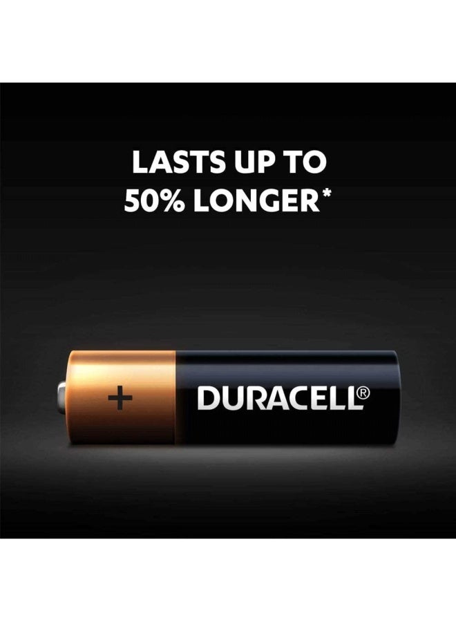Duracell مجموعة من 4 بطاريات قلوية من نوع Duracell مقاس AA بقوة 1.5 فولت وعمر افتراضي طويل