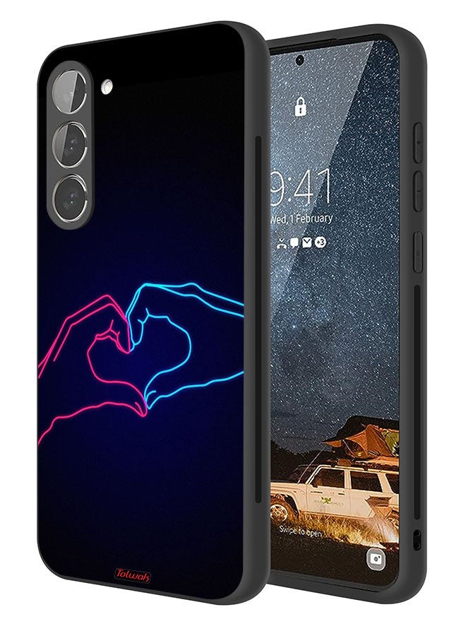 Tolwak Samsung Galaxy S23 Plus 5G Protective Case Cover Touching Hand Making Heart - Image 1