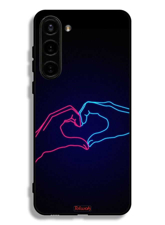 Tolwak Samsung Galaxy S23 Plus 5G Protective Case Cover Touching Hand Making Heart - Image 3