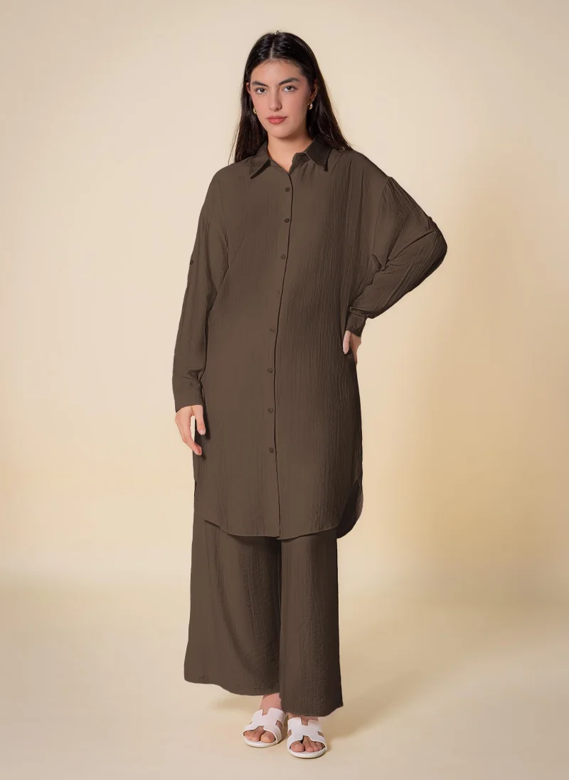 SHAPES LONG MODEST SHIRT SET
