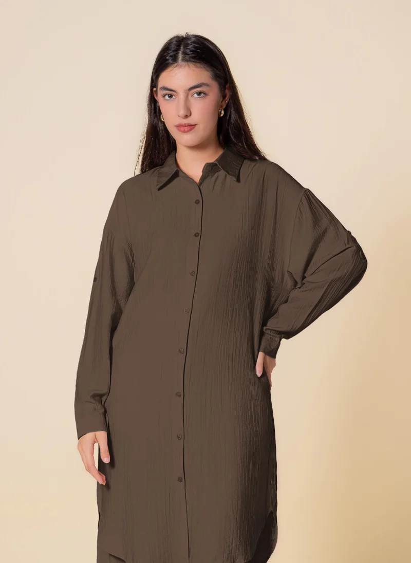 SHAPES LONG MODEST SHIRT SET