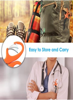SYOSI مقصات الصدمات الطبية مع حلقة تثبيت، مقصات تمريض ضمادات مقاس 7.5 بوصة، مقصات جراحية فاخرة مطلية بالفلورايد للممرضات والأطباء وطلاب التمريض والإسعافات الأولية ومساعدي الطوارئ الطبية  - Image 5