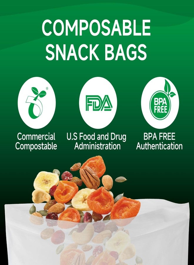 RENEWPOK Compostable Snack Food Storage Bags Freezer and Leak Proof, 100Pcs Eco Zip Bags Seal well for Blueberries,Food and Snack Plant-Based BPA-free (100Bags) - Image 3