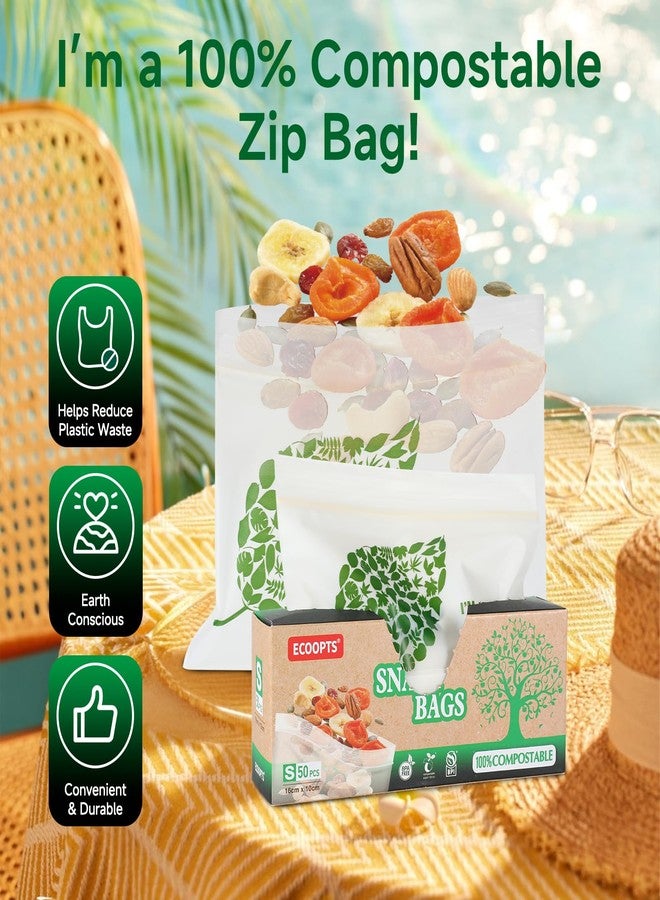 RENEWPOK Compostable Snack Food Storage Bags Freezer and Leak Proof, 100Pcs Eco Zip Bags Seal well for Blueberries,Food and Snack Plant-Based BPA-free (100Bags) - Image 4