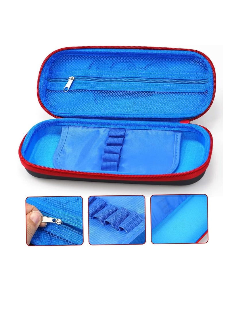 Excefore - 3D Car Pencil Case for Kids Boys, Waterproof Pencil Box with Compartments Pen Pouch (Black) - Image 1