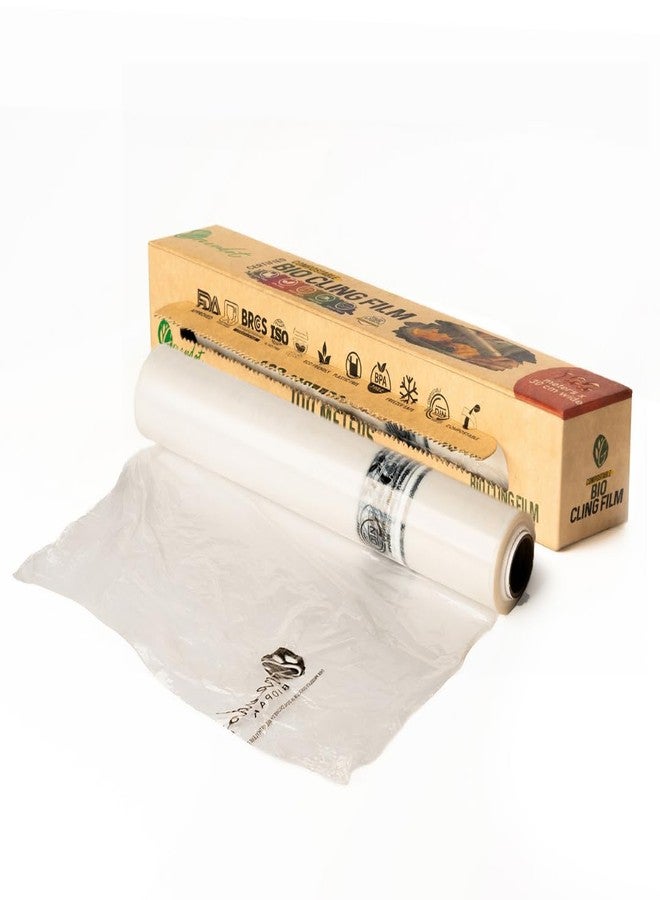 GREENDOT BIOPAK Biodegradable & Compostable Bio Cling Film Wrap (30m x 30cm), Made from Corn Starch, Ideal for Food Storage & Packing, Plastic-Free, BPA-Free, Food-Safe Multipurpose Food Cling Film - Image 2