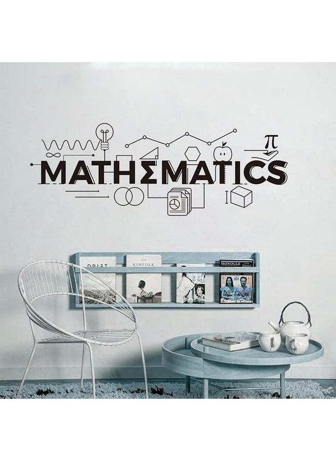 YOYOYU ART HOME DECOR - 17x44 inch Children Room Mathematics Sign Wall Stickers Math Education Vinyl Decals School Classroom Decoration Motivational Poster Wall Murals HQ951 (Black) - Image 1