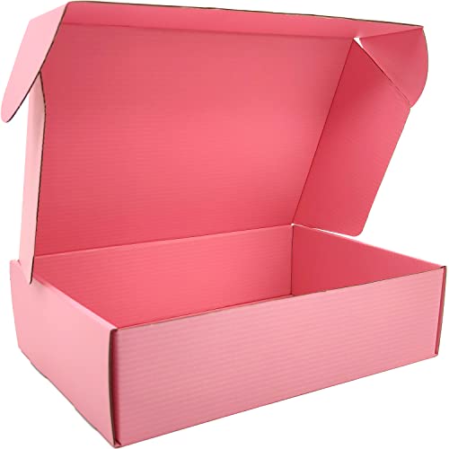 Lmuze Pink Shipping Boxes for Small Business Pack of 20-12x9x4 inches Cardboard Corrugated Mailer Boxes for Shipping Packaging Craft Gifts Giving Products - Image 1