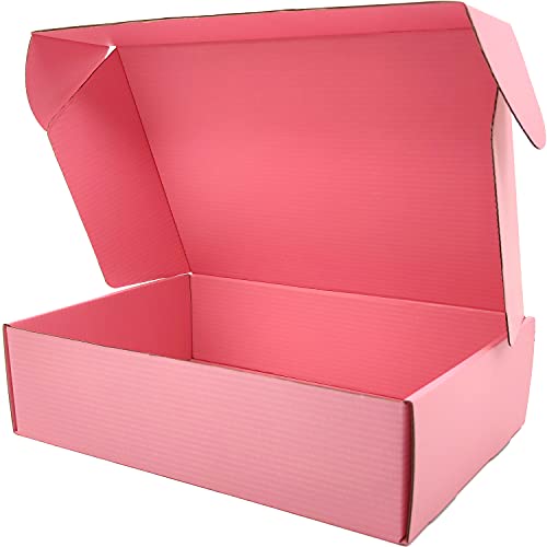 Lmuze Pink Shipping Boxes for Small Business Pack of 20-12x9x4 inches Cardboard Corrugated Mailer Boxes for Shipping Packaging Craft Gifts Giving Products - Image 3