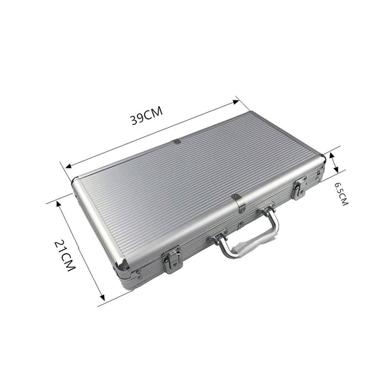 Hemtik Professional Grade 300 Ceramic Chips with Aluminum Case, Playing Cards, Dealer Button for Texas Hold’em, Blackjack, Games | Complete Poker Game Set (300) - Image 3
