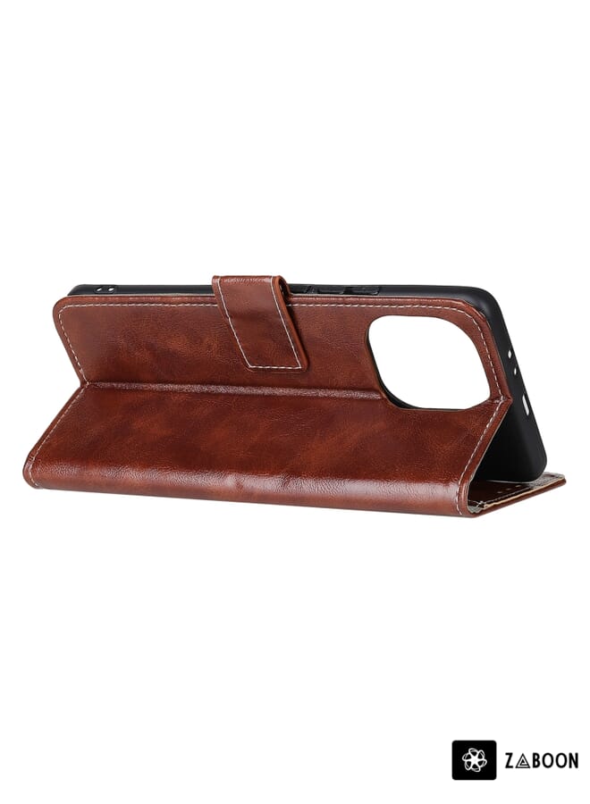 Zaboon Protective Case For Xiaomi Mi 11 Retro Crazy Horse Texture Horizontal Flip Leather Case with Holder & Card Slots & Photo Frame & Wallet - Image 4