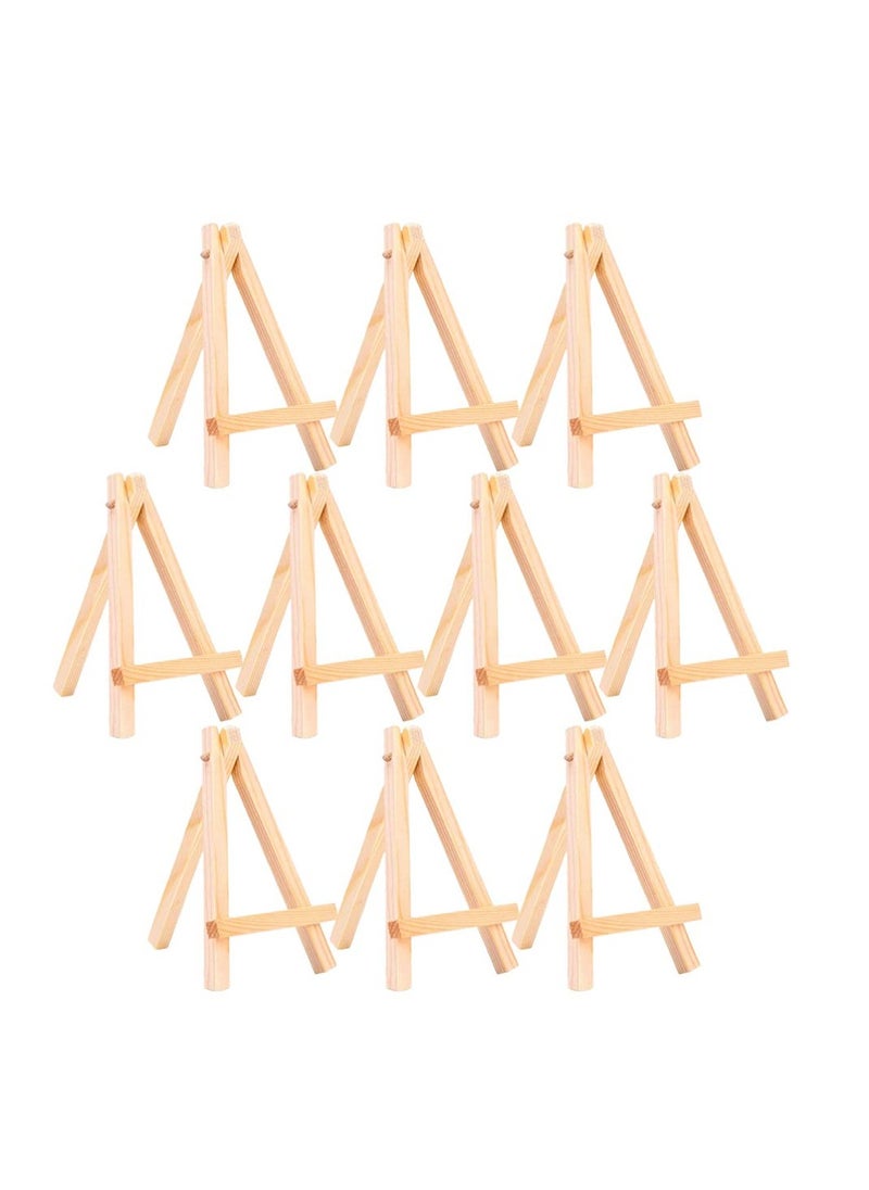 SYOSI - Mini Wooden Easel, SYOSI Desktop Small Easel, Wooden Photo Frame Tripod, Digital Oil Painting Display Mini Easel, Advertising Display Stand, 10 Pieces - Image 1
