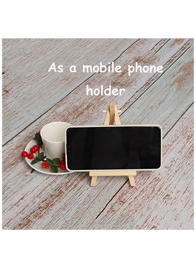 SYOSI - Mini Wooden Easel, SYOSI Desktop Small Easel, Wooden Photo Frame Tripod, Digital Oil Painting Display Mini Easel, Advertising Display Stand, 10 Pieces - Image 1