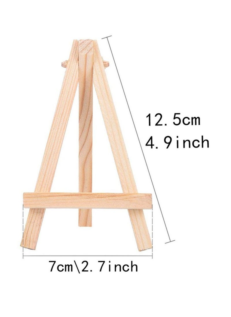 SYOSI - Mini Wooden Easel, SYOSI Desktop Small Easel, Wooden Photo Frame Tripod, Digital Oil Painting Display Mini Easel, Advertising Display Stand, 10 Pieces - Image 1