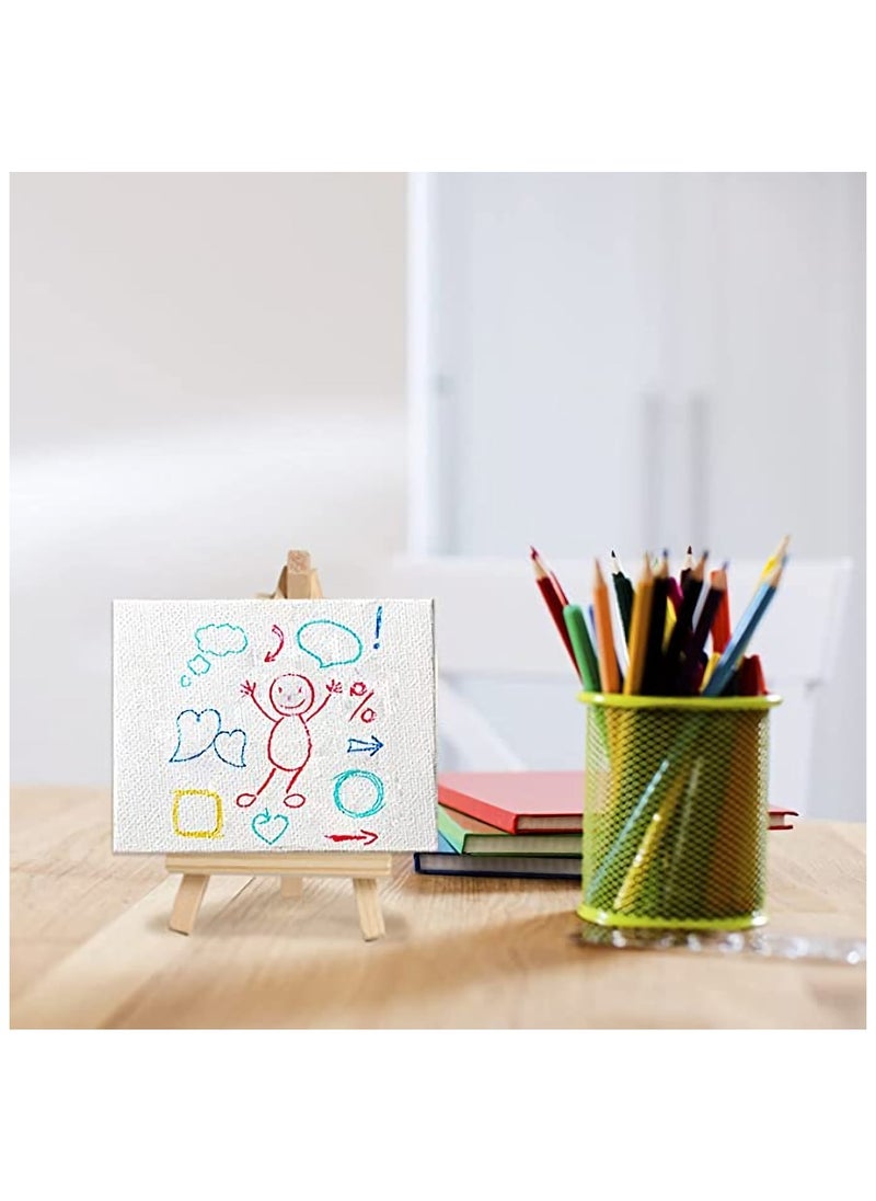 SYOSI - Mini Wooden Easel, SYOSI Desktop Small Easel, Wooden Photo Frame Tripod, Digital Oil Painting Display Mini Easel, Advertising Display Stand, 10 Pieces - Image 1