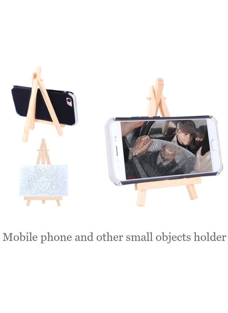 SYOSI - Mini Wooden Easel, SYOSI Desktop Small Easel, Wooden Photo Frame Tripod, Digital Oil Painting Display Mini Easel, Advertising Display Stand, 10 Pieces - Image 1