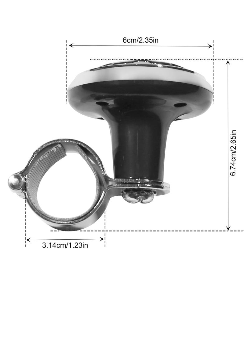 عبوة واحدة من مقبض الكرة الدوارة لعجلة القيادة - مقبض دوار، ملحق عجلة القيادة مناسب لجميع السيارات والشاحنات والجرارات والقوارب وعربات الجولف - Image 2