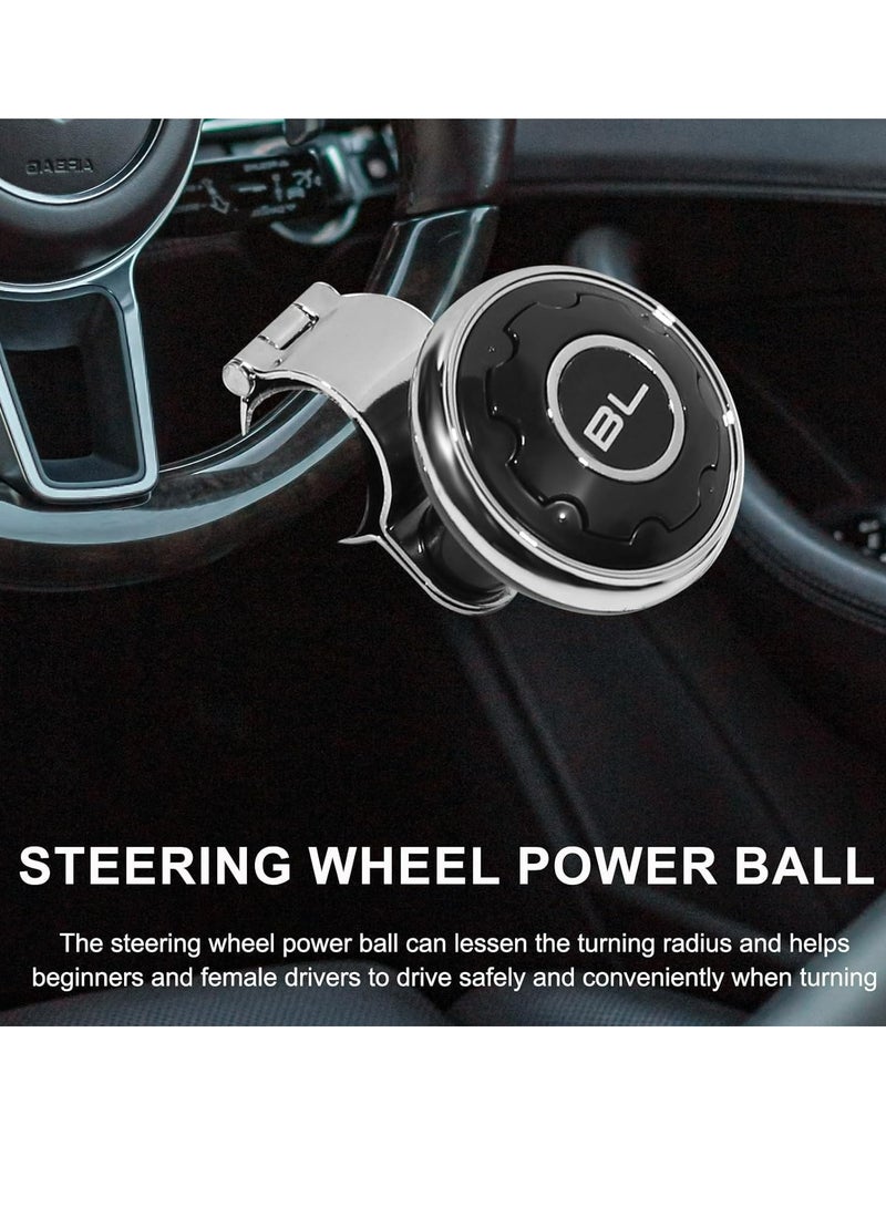 عبوة واحدة من مقبض الكرة الدوارة لعجلة القيادة - مقبض دوار، ملحق عجلة القيادة مناسب لجميع السيارات والشاحنات والجرارات والقوارب وعربات الجولف - Image 3