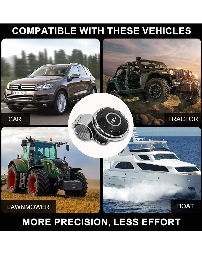 عبوة واحدة من مقبض الكرة الدوارة لعجلة القيادة - مقبض دوار، ملحق عجلة القيادة مناسب لجميع السيارات والشاحنات والجرارات والقوارب وعربات الجولف - Image 5