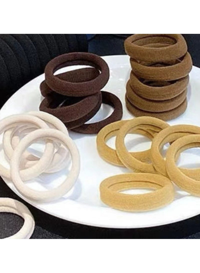 Huitich Seamless High Elastic Hair Bands – 20-Piece Rubber Hair Ties in Can (Multicolour) - Image 3