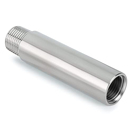 TAISHER 2PCS Stainless Steel Pipe Fittings, 3/8" NPT Male x 3/8" NPT Female Threaded, 4" Length Nipple Cast Pipe - Image 2