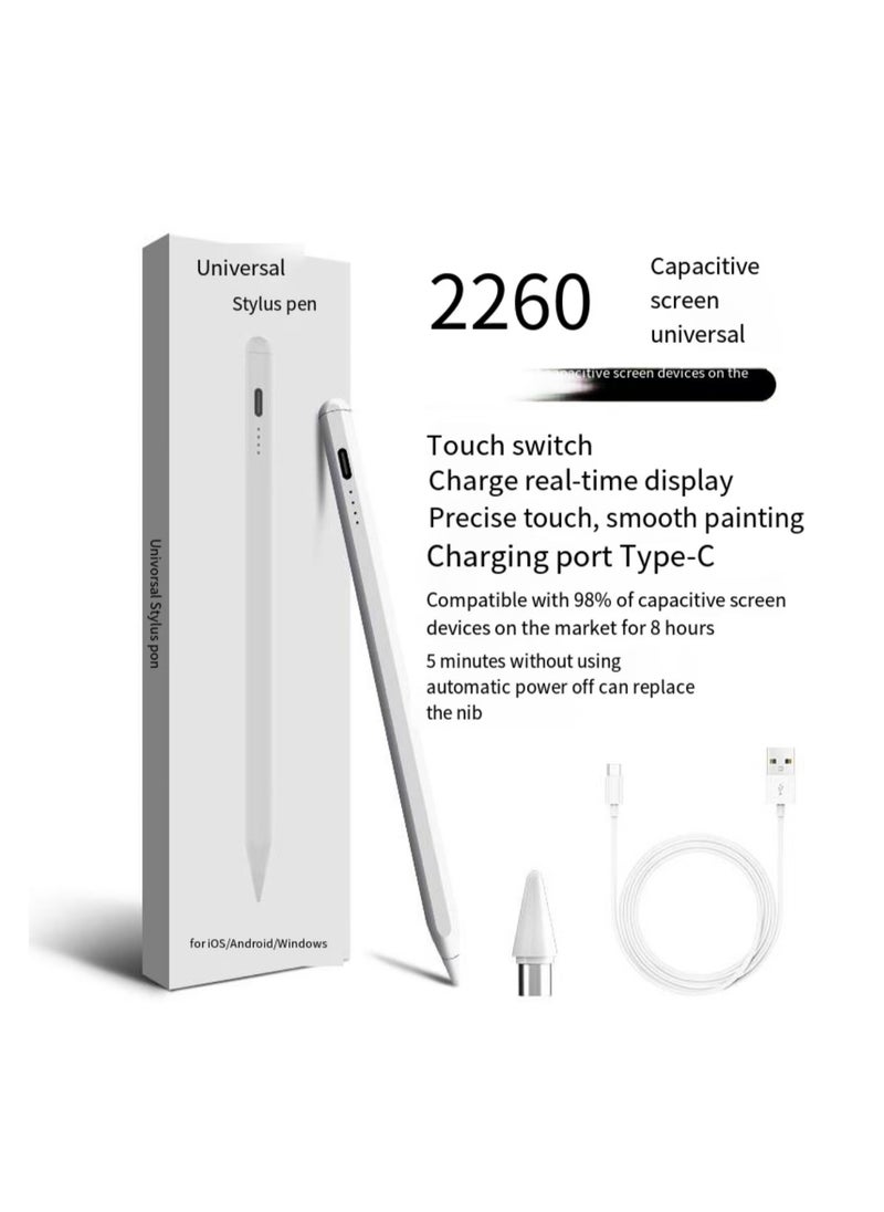ULHYC Active digital stylus Pencil Pro second-generation iPad stylus with fast charging and palm rejection function, suitable for Apple iPad white  - Image 1