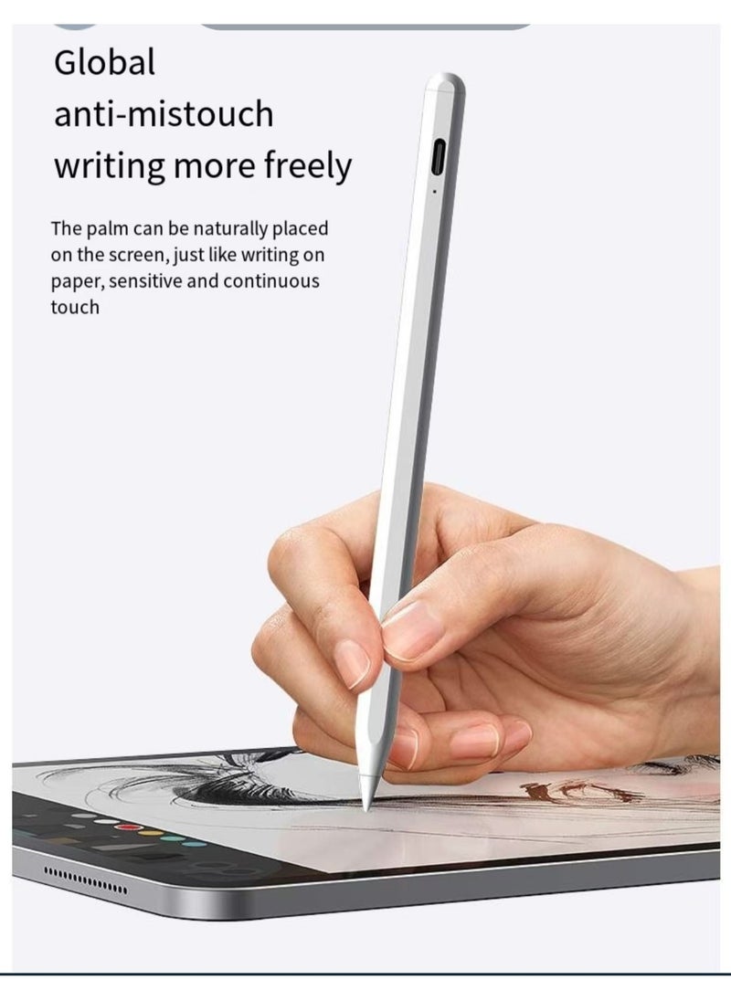 ULHYC Active digital stylus Pencil Pro second-generation iPad stylus with fast charging and palm rejection function, suitable for Apple iPad white  - Image 4
