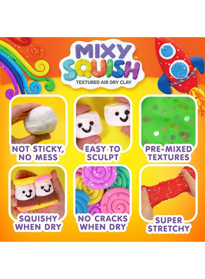 Made by Me Mixy Squish Rainbow by Horizon Group USA, Includes 6 oz. of Pre-Made Air Dry Clay, Sensory Play, 6 Colors, 4 Different Crunchy, Bumpy, Soft Textures, Dries Squishy & Smooth - Image 3