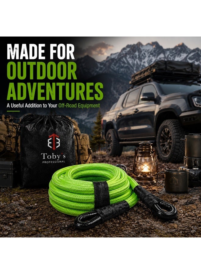 Toby's Toby’s 6 Meter 8 Ton Kinetic Recovery Rope – Heavy Duty Offroad Tow Belt with Hooks & Gloves, Thickened Anti-Break Towing Rope for Car, SUV, Truck, ATV Emergency Recovery - Image 4