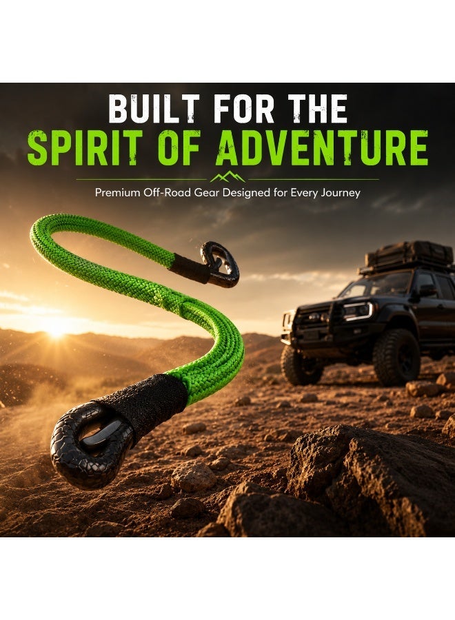 Toby's Toby’s 6 Meter 8 Ton Kinetic Recovery Rope – Heavy Duty Offroad Tow Belt with Hooks & Gloves, Thickened Anti-Break Towing Rope for Car, SUV, Truck, ATV Emergency Recovery - Image 2
