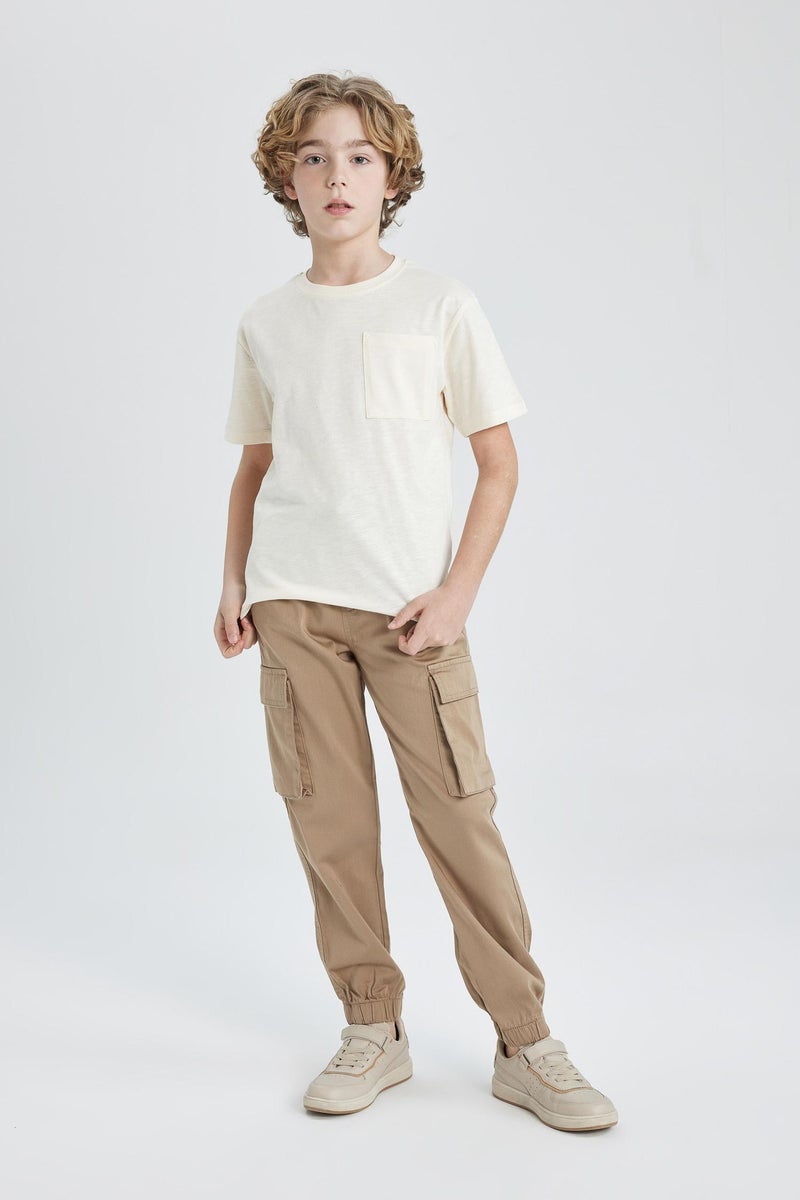DeFacto Boy Cargo Pocket Jogger Foot Gabardine Trousers  - Image 4