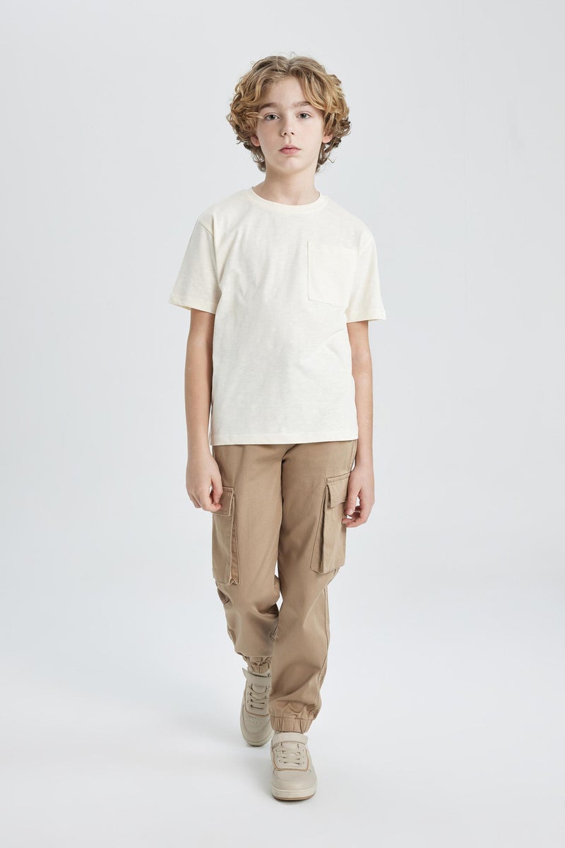 DeFacto Boy Cargo Pocket Jogger Foot Gabardine Trousers  - Image 5